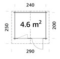 Záhradný domček Emma 4.6 m²