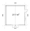 Záhradný domček Irene 27.7 m²