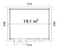 Záhradný domček Iris 19.1 m²