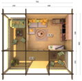 Záhradná chatka Agneta 18.8+28.8 m²