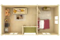 Záhradná chatka Anna 26.8 + 1.9 m²