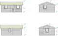 Záhradná chatka Sandra 21.5+3.7 m²