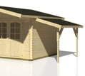 Prístrešok k drevenému domčeku 4,3 m²