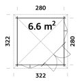 Drevený altánok  Melanie 6,6 m²