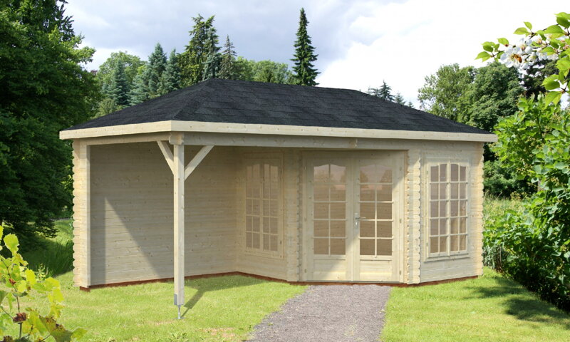 Drevený altánok Melanie 6,8+8,3 m²